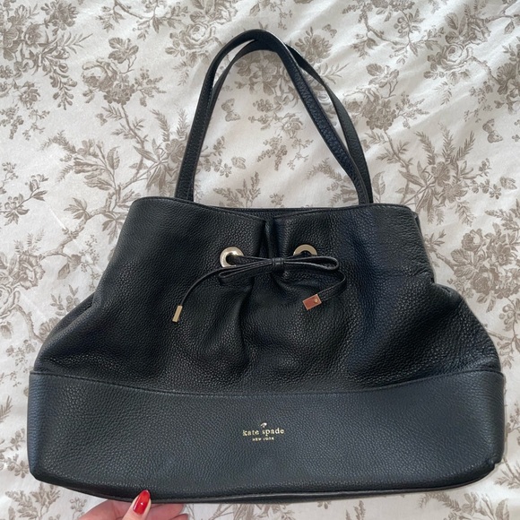 Kate Spade Black Leather Bow Bag - Picture 8 of 8
